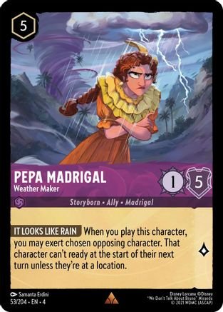 Lorcana - Pepa Madrigal (Weather Maker) - 53/204 - Rare - Ursula&