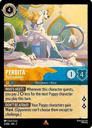 Lorcana - Perdita (Playful Mother) - 2/204 - Rare - Archazia&