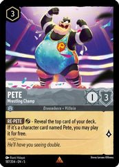 Lorcana - Pete (Wrestling Champ) - 187/204 - Rare - Shimmering Skies - Top CollectiblesCollectible CardsLorcana