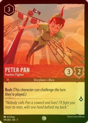 Lorcana - Peter Pan (Fearless Fighter) - 119/204 - Common (Foil) - The First Chapter - Top CollectiblesCollectible CardsLorcana