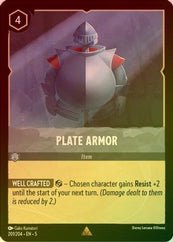 Lorcana - Plate Armor - 201/204 - Rare (Foil) - Shimmering Skies - Top CollectiblesCollectible CardsLorcana