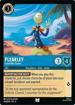 Lorcana - Pleakley (Scientific Expert) - 144/204 - Uncommon - Azurite Sea - Top CollectiblesCollectible CardsLorcana