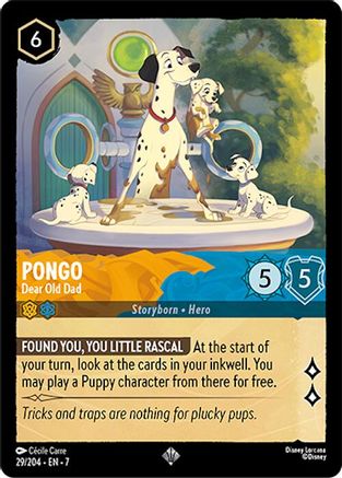 Lorcana - Pongo (Dear Old Dad) - 29/204 - Super Rare - Archazia&