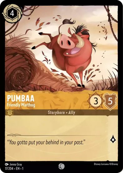 Lorcana - Pumbaa (Friendly Warthog) - 17/204 - Common - The First Chapter - Top CollectiblesCollectible CardsLorcana