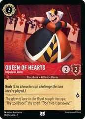 Lorcana - Queen of Hearts (Impulsive Ruler) - 119/204 - Uncommon - Rise of the Floodborn - Top CollectiblesCollectible CardsLorcana