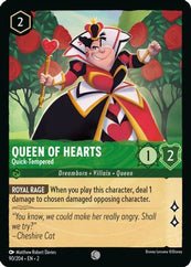 Lorcana - Queen of Hearts (Quick - Tempered) - 90/204 - Common - Rise of the Floodborn - Top CollectiblesCollectible CardsLorcana
