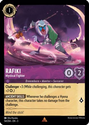 Lorcana - Rafiki (Mystical Fighter) - 54/204 - Rare - Into the Inklands - Top CollectiblesCollectible CardsLorcana