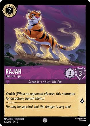 Lorcana - Rajah (Ghostly Tiger) - 62/204 - Common - Archazia's Island - Top CollectiblesCollectible CardsLorcana