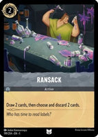 Lorcana - Ransack - 199/204 - Uncommon - The First Chapter - Top CollectiblesCollectible CardsLorcana