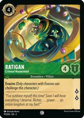 Lorcana - Ratigan (Criminal Mastermind) - 91/204 - Common - Rise of the Floodborn - Top CollectiblesCollectible CardsLorcana