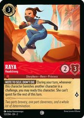 Lorcana - Raya (Headstrong) - 122/204 - Common - Rise of the Floodborn - Top CollectiblesCollectible CardsLorcana