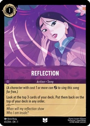 Lorcana - Reflection - 65/204 - Uncommon - The First Chapter - Top CollectiblesCollectible CardsLorcana