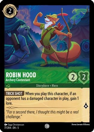 Lorcana - Robin Hood (Archery Contestant) - 77/204 - Common - Shimmering Skies - Top CollectiblesCollectible CardsLorcana