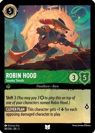 Lorcana - Robin Hood (Sneaky Sleuth) - 88/204 - Uncommon - Shimmering Skies - Top CollectiblesCollectible CardsLorcana