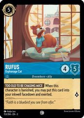 Lorcana - Rufus (Orphanage Cat) - 153/204 - Common - Into the Inklands - Top CollectiblesCollectible CardsLorcana