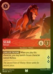 Lorcana - Scar (Betrayer) - 109/204 - Uncommon (Foil) - Shimmering Skies - Top CollectiblesCollectible CardsLorcana