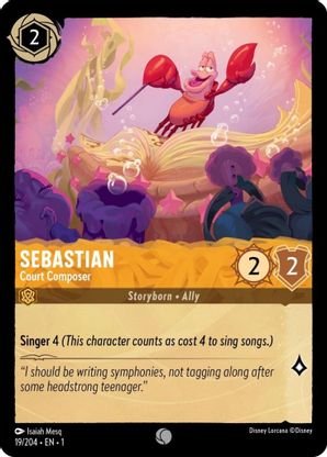 Lorcana - Sebastian (Court Composer) - 19/204 - Common - The First Chapter - Top CollectiblesCollectible CardsLorcana