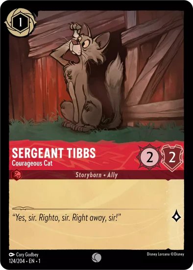 Lorcana - Sergeant Tibbs - 124/204 - Common - The First Chapter - Top CollectiblesCollectible CardsLorcana