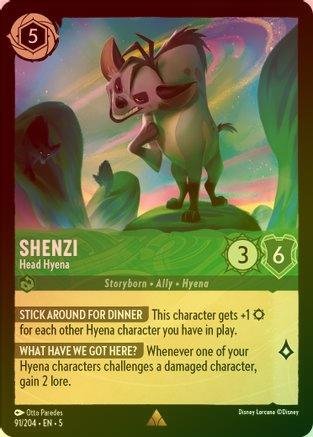 Lorcana - Shenzi (Head Hyena) - 91/204 - Rare (Foil) - Shimmering Skies - Top CollectiblesCollectible CardsLorcana