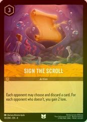 Lorcana - Sign the Scroll - 30/204 - Uncommon (Foil) - Ursula's Return - Top CollectiblesCollectible CardsLorcana