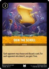 Lorcana - Sign the Scroll - 30/204 - Uncommon - Ursula's Return - Top CollectiblesCollectible CardsLorcana