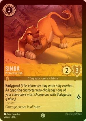 Lorcana - Simba (Protective Cub) - 20/204 - Common (Foil) - The First Chapter (Copy) - Top CollectiblesCollectible CardsLorcana