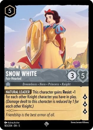 Lorcana - Snow White (Fair - Hearted) - 183/204 - Super Rare - Shimmering Skies - Top CollectiblesCollectible CardsLorcana