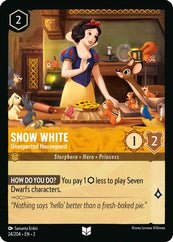 Lorcana - Snow White (Unexpected Houseguest) - 24/204 - Uncommon - Rise of the Floodborn - Top CollectiblesCollectible CardsLorcana