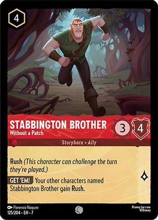 Lorcana - Stabbington Brother (Without a Patch) - 125/204 - Common - Archazia's Island - Top CollectiblesCollectible CardsLorcana