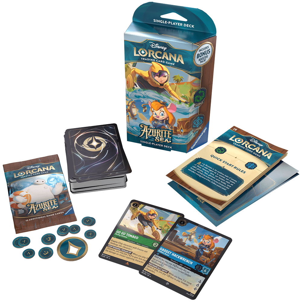 Lorcana - Starter Deck (Emerald &amp; Sapphire) - Azurite Sea - Top CollectiblesCollectible CardsLorcana