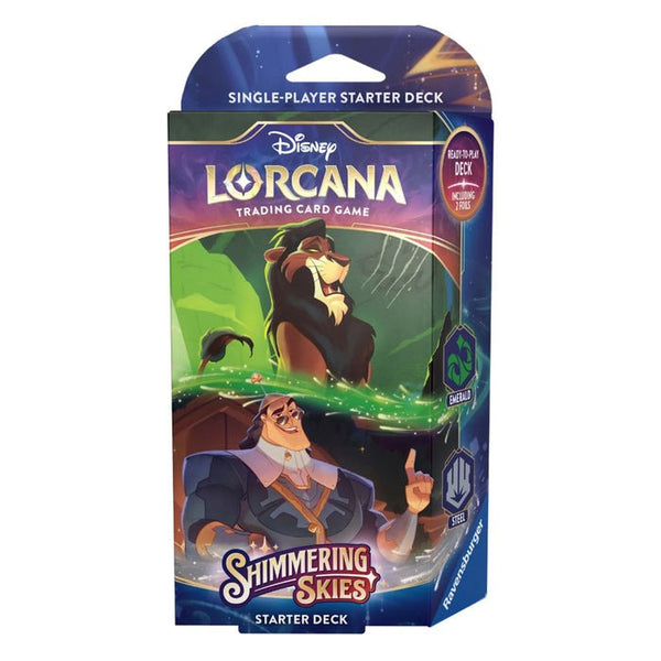 Lorcana - Starter Deck (Emerald & Steel) - Shimmering Skies Series Top Collectibles Lorcana - Starter Deck (Emerald & Steel) - Shimmering Skies Series Top Collectibles