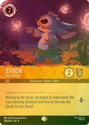 Lorcana - Stitch (Alien Dancer) - 207/204 - Epic (Foil) - Fabled - Top CollectiblesCollectible CardsLorcana