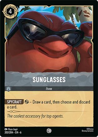 Lorcana - Sunglasses - 202/204 - Common - Azurite Sea - Top CollectiblesCollectible CardsLorcana