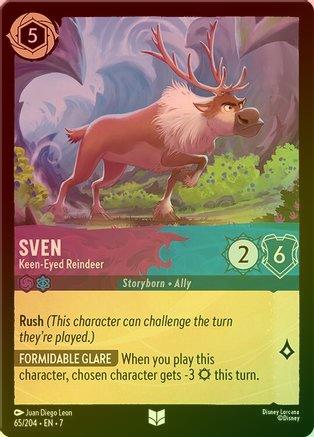 Lorcana - Sven (Keen - Eyed Reindeer) - 65/204 - Uncommon (Foil) - Archazia&