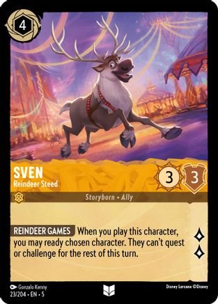 Lorcana - Sven (Reindeer Steed) - 23/204 - Uncommon - Shimmering Skies - Top CollectiblesCollectible CardsLorcana