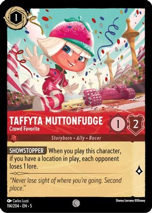 Lorcana - Taffyta Muttonfudge (Crowd Favorite) - 114/204 - Common - Shimmering Skies - Top CollectiblesCollectible CardsLorcana