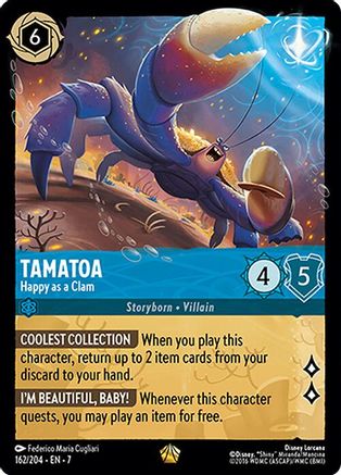Lorcana - Tamatoa (Happy as a Clam) - 162/204 - Legendary - Archazia's Island - Top CollectiblesCollectible CardsLorcana