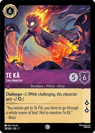 Lorcana - Te Ka (Lava Monster) - 58/204 - Common - Archazia's Island - Top CollectiblesCollectible CardsLorcana