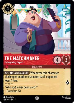 Lorcana - The Matchmaker (Unforgiving Expert) - 123/204 - Common - Archazia's Island - Top CollectiblesCollectible CardsLorcana