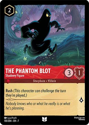 Lorcana - The Phantom Blot (Shadowy Figure) - 135/204 - Uncommon - Archazia's Island - Top CollectiblesCollectible CardsLorcana