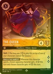 Lorcana - The Queen (Commanding Presence) - 26/204 - Super Rare (Foil) - Rise of the Floodborn - Top CollectiblesCollectible CardsLorcana