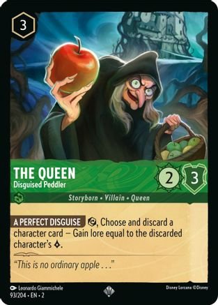 Lorcana - The Queen (Disguised Peddler) - 93/204 - Super Rare - Rise of the Floodborn - Top CollectiblesCollectible CardsLorcana