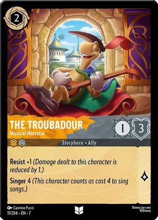 Lorcana - The Troubadour (Musical Narrator) - 11/204 - Uncommon - Archazia&