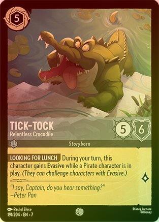 Lorcana - Tick - Tock (Relentless Crocodile) - 191/204 - Common (Foil) - Archazia's Island - Top CollectiblesCollectible CardsLorcana