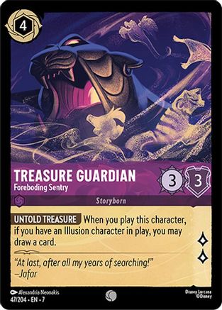 Lorcana - Treasure Guardian (Foreboding Sentry) - 47/204 - Common - Archazia's Island - Top CollectiblesCollectible CardsLorcana