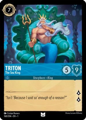 Lorcana - Triton (The Sea King) - 160/204 - Uncommon - The First Chapter - Top CollectiblesCollectible CardsLorcana