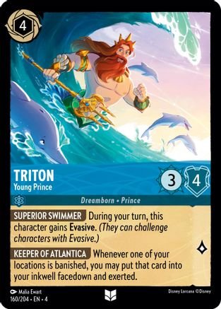 Lorcana - Triton (Young Prince) - 160/204 - Uncommon - Ursula&