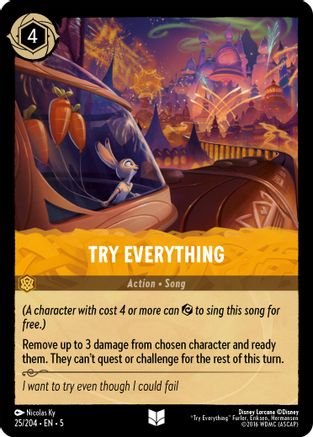 Lorcana - Try Everything - 25/204 - Uncommon - Shimmering Skies - Top CollectiblesCollectible CardsLorcana