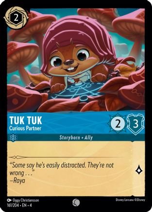 Lorcana - Tuk Tuk (Curious Partner) - 161/204 - Common - Ursula's Return - Top CollectiblesCollectible CardsLorcana