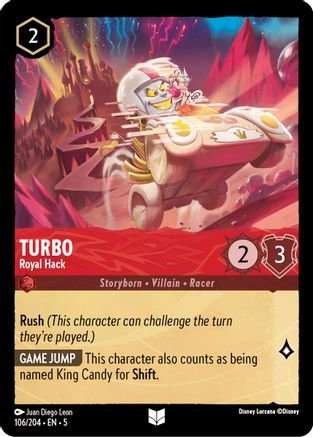 Lorcana - Turbo (Royal Hack) - 106/204 - Uncommon - Shimmering Skies - Top CollectiblesCollectible CardsLorcana